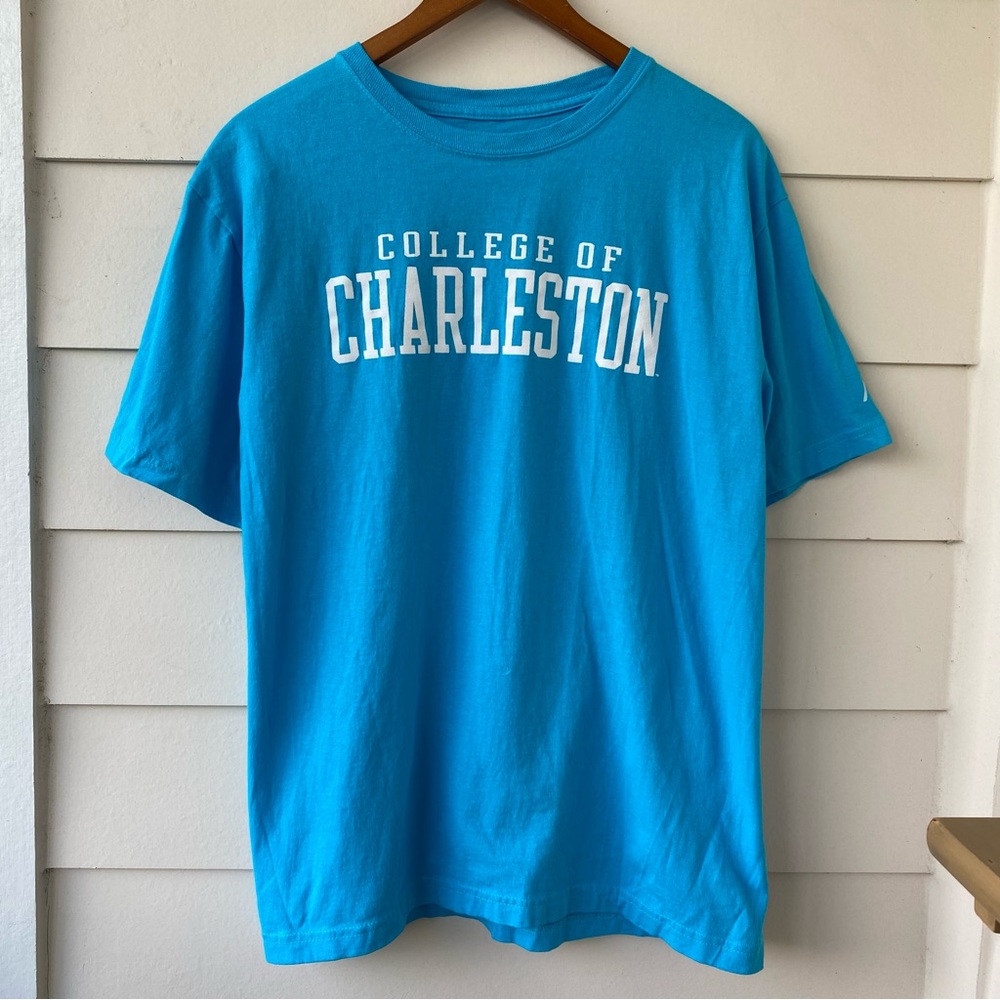 ALTA GRACIA • College of Charleston Blue & White Tee Shirt size Large